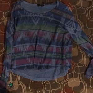 Tribal crop top long sleeve